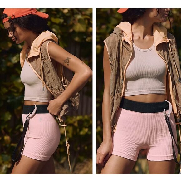 NEW! FP Movement | Happiness Runs Prajna Shorts In Pink - Picture 7 of 8